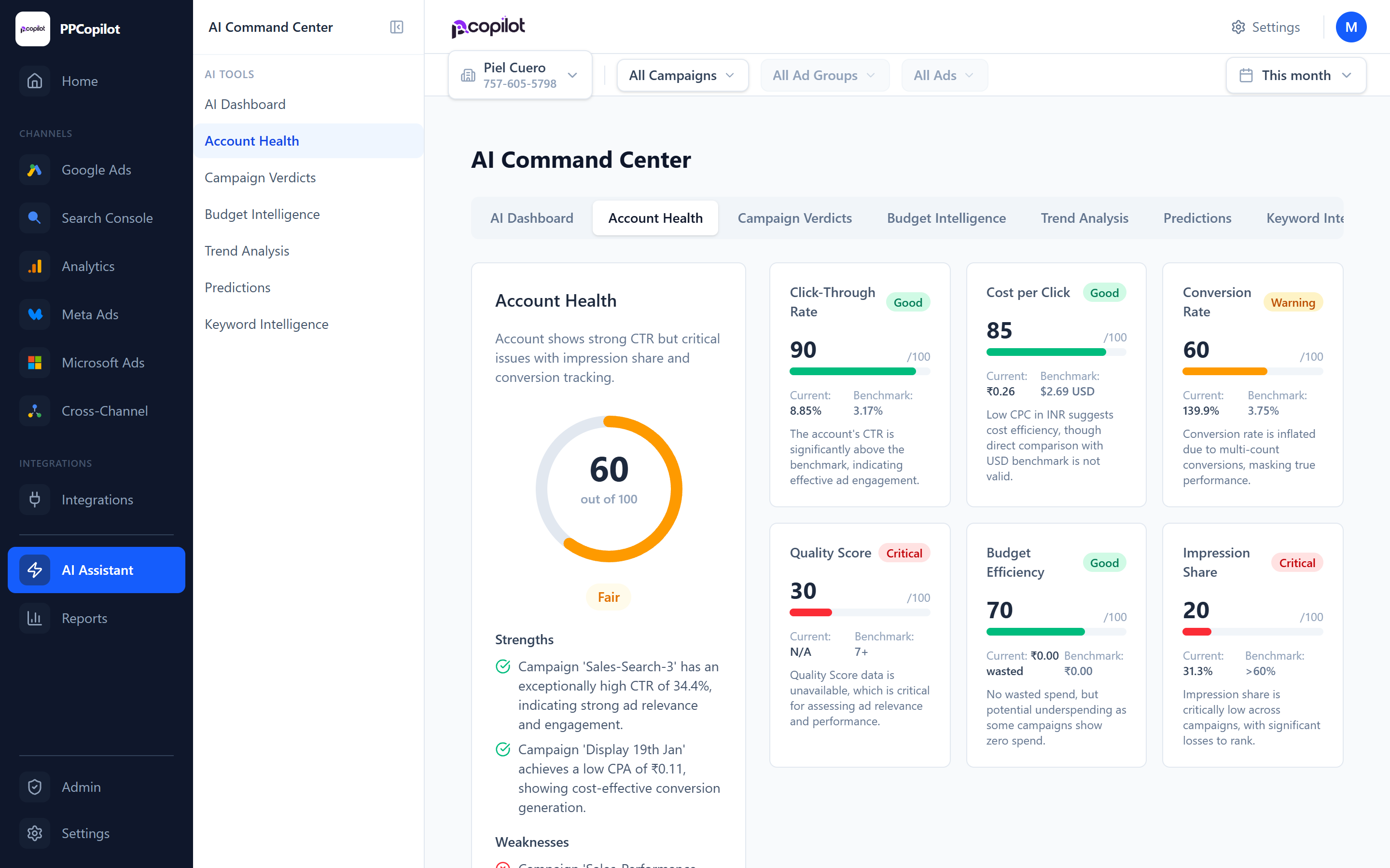 PPC Copilot AI Command Center